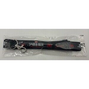 MARVEL SPIDERMAN MILES MORALES PS5 LANYARD ID Holder Keyring  Sony "BRAND NEW"